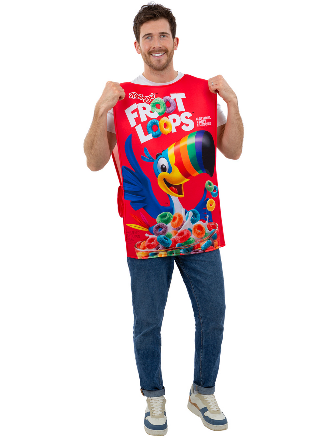 Kelloggs Froot Loops Cereal Box Costume Tabard Kelloggs Froot Loops Cereal Box Costume Tabard