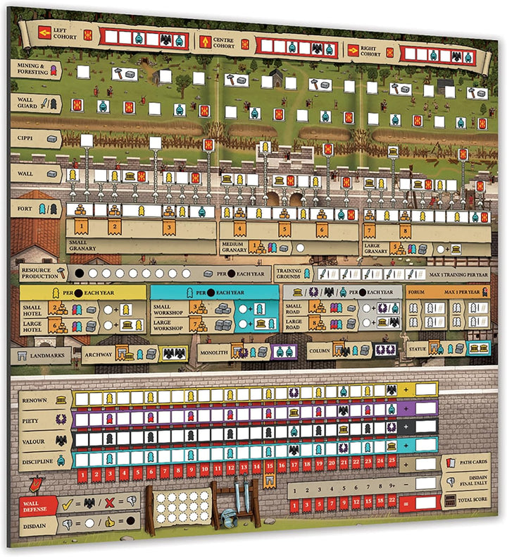 Hadrians Wall and The Anarchy Dry Erase Boards Board Game Accessory by Renegade Studio