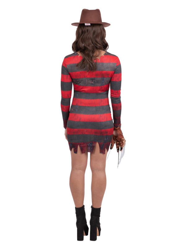 A Nightmare On Elm Street Freddy Krueger Dress Printed Costume Ladies 4
