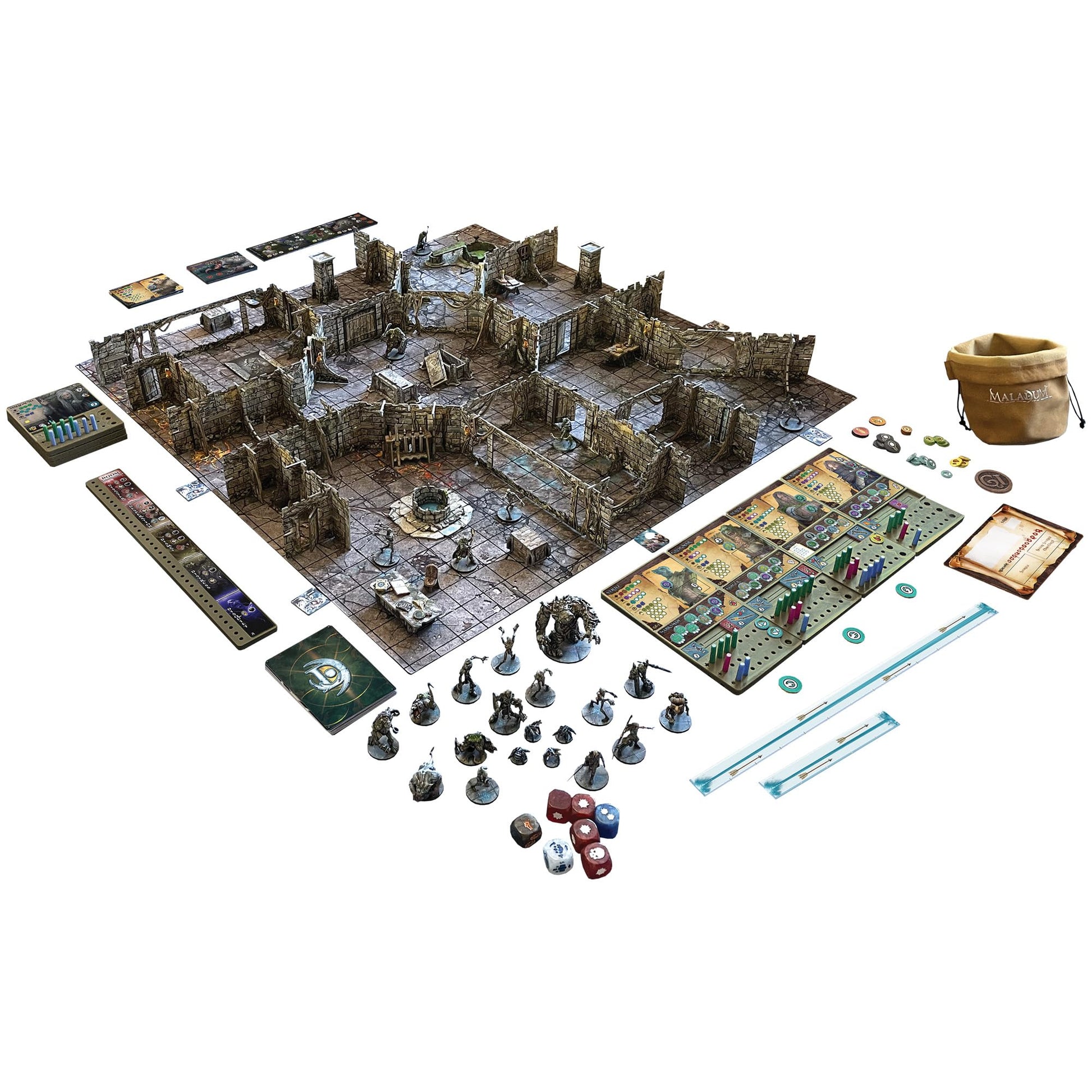 Maladum Dungeons of Enveron Starter Set - Fantasy Dungeon Crawler Game Immersive Terrain Solo, Co-op and Adversarial Play 2