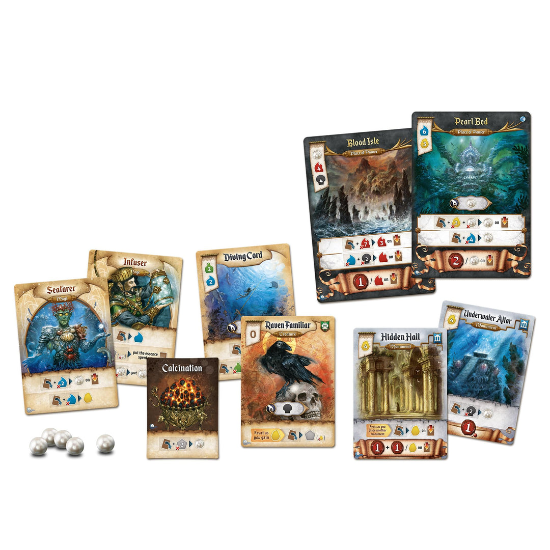 Res Arcana Perlae Imperii Board Game EXPANSION - Unleash the Power of Pearls! Fantasy Adventure, Strategy Game for Kids & Adults, Ages 14+, 2-5 Players, 30-60 Min Playtime, Made by Sand Castle Games