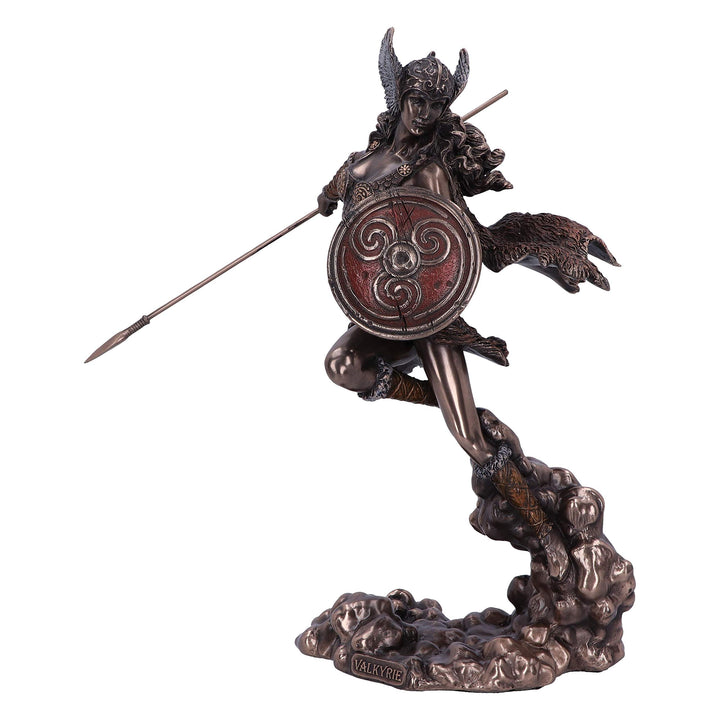 Bronze Valkyries Flight Norse Valkyrie Warrior Female Figurine 23.5cm
