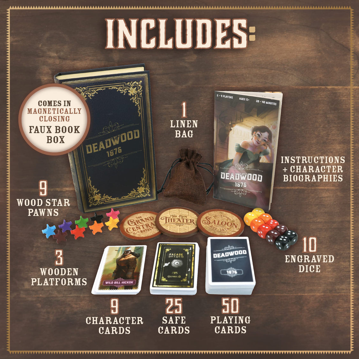 Deadwood 1876 Board Game by Facade 5