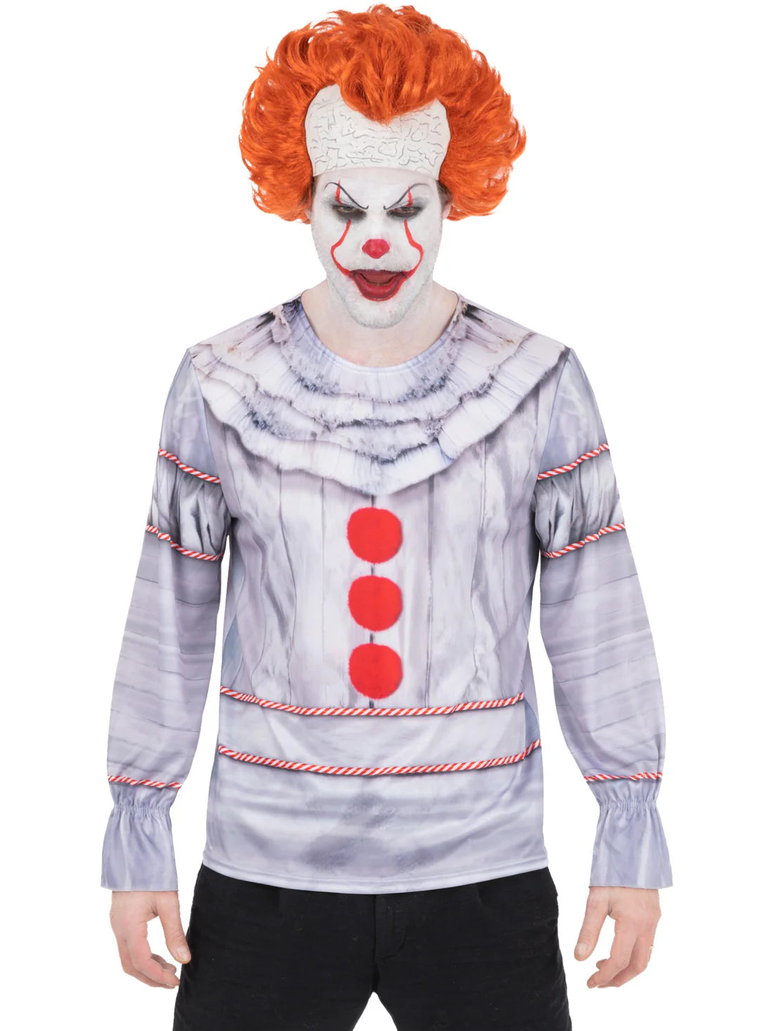 IT Movie Pennywise Top Clown Costume 2017 Movie Adult 4
