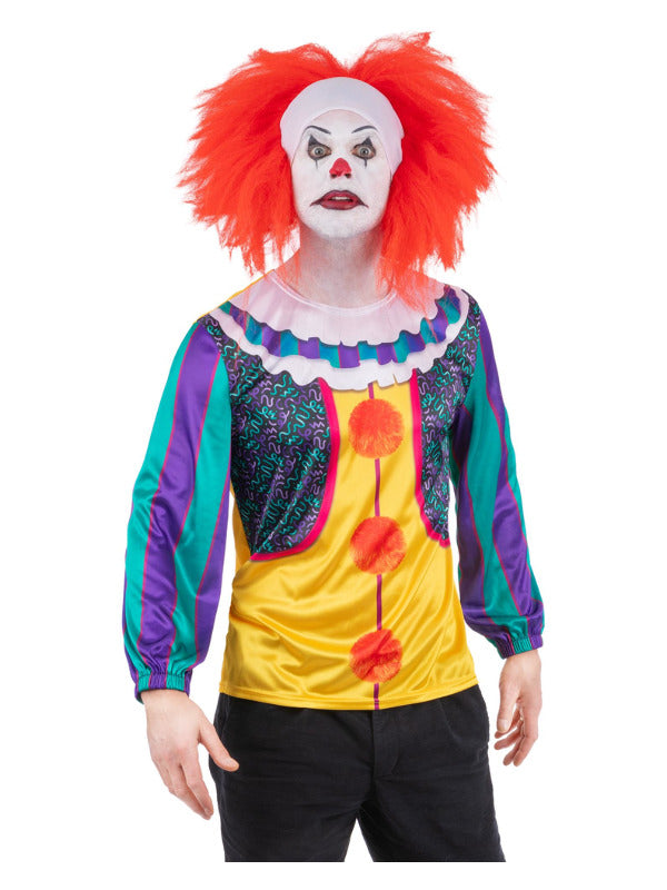 IT Classic Pennywise Top with Printed Clown Details 1990 Movie Costume 1