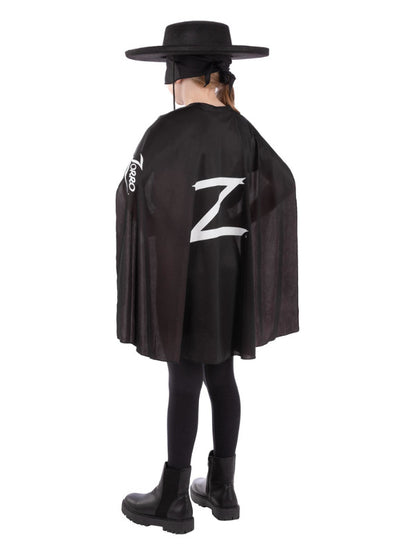 Zorro Kids Instant Kit Kids Costume Set Cape Mask Hat Belt 3