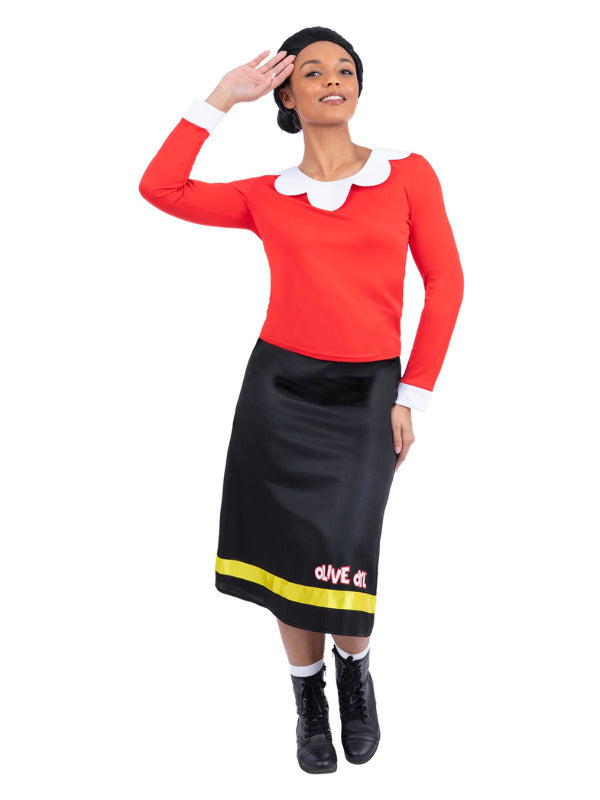 Olive Oyl Costume Adult Top Skirt Wig Popeye the Sailor 1