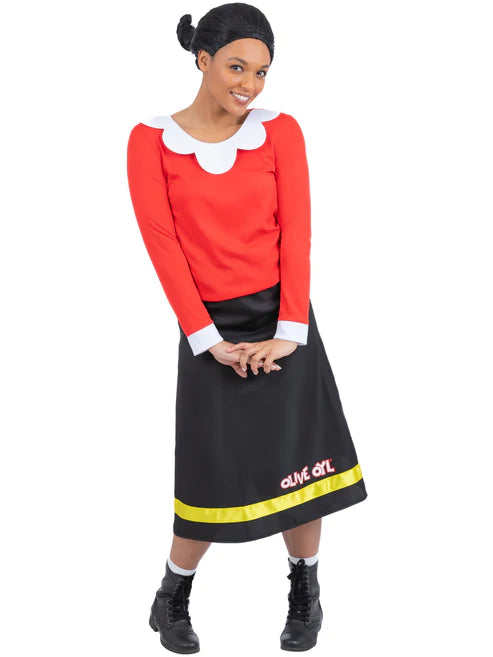 Olive Oyl Costume Adult Top Skirt Wig Popeye the Sailor 4