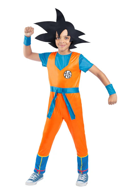 Dragonball Z Goku Costume for Kids Jumpsuit Wristbands Headpiece 1