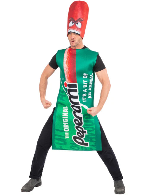 Peperami Animal Break Out Costume Adult Tabbard with Removable Head 4
