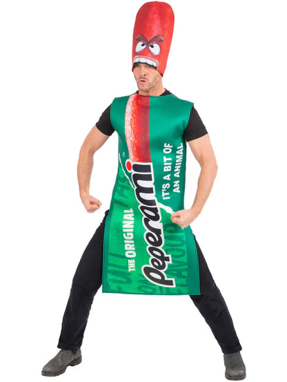 Peperami Animal Break Out Costume Adult Tabbard with Removable Head 4