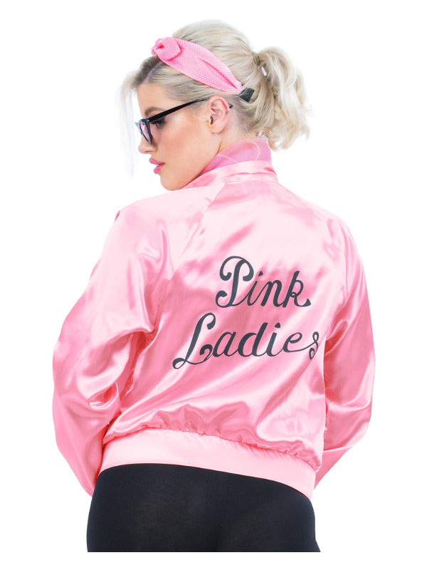 Grease Pink Ladies Jacket with Accessories Scarf Headband Sunglasses 2