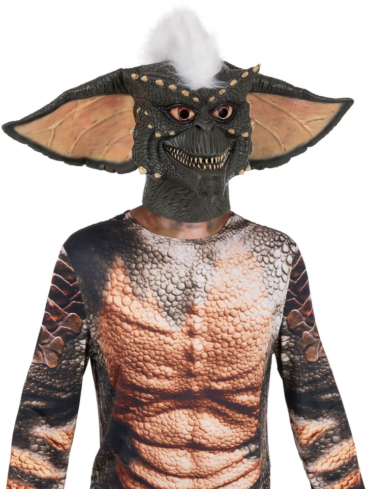 Gremlins Stripe Latex Full Overhead Mask with Hair for Adults