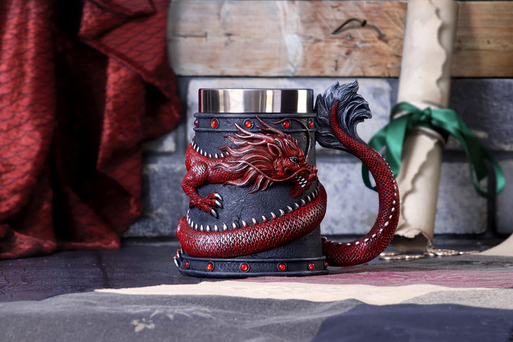 Dragon Coil Tankard Red 16cm