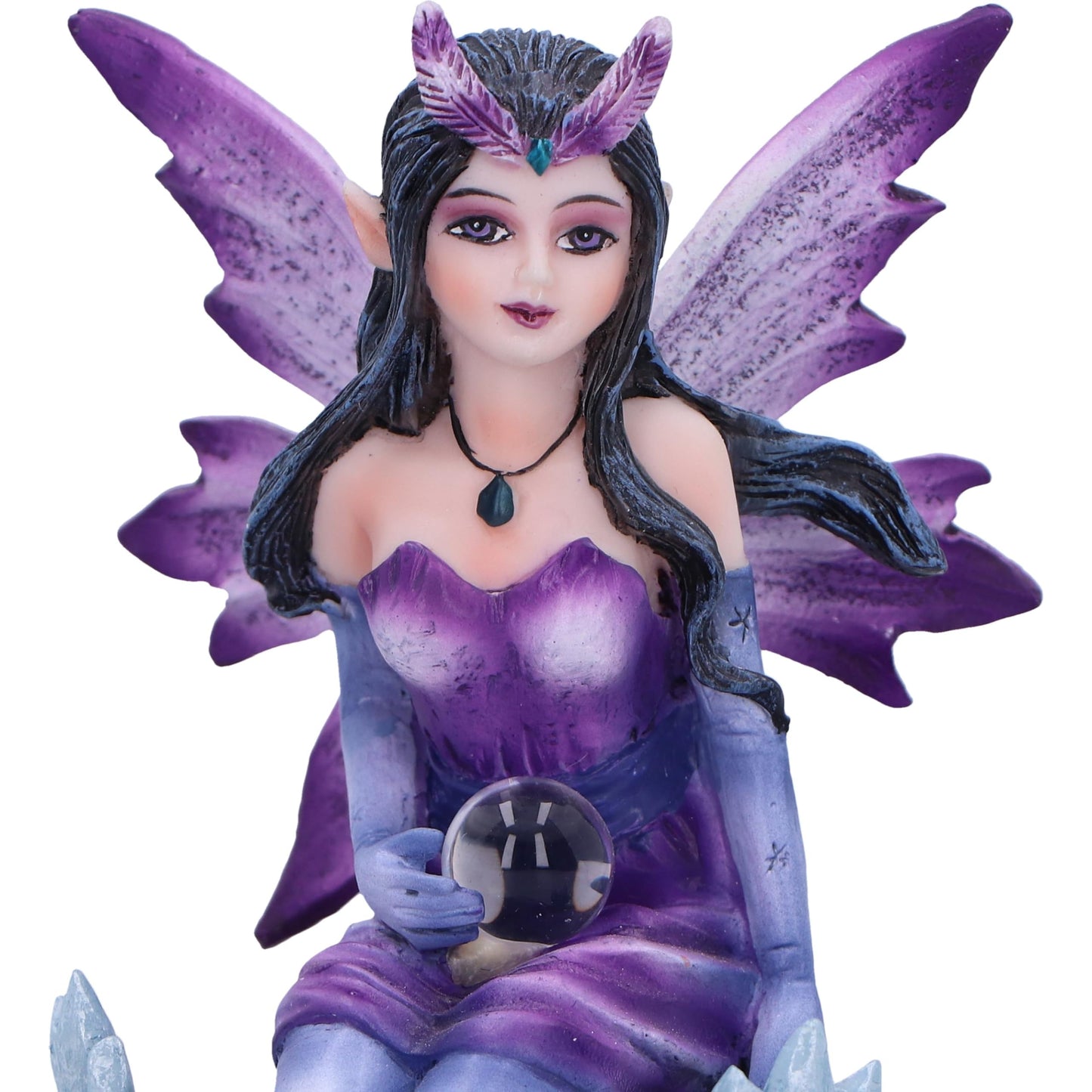 Violet Purple Crystal Fairy Figurine 9cm 3