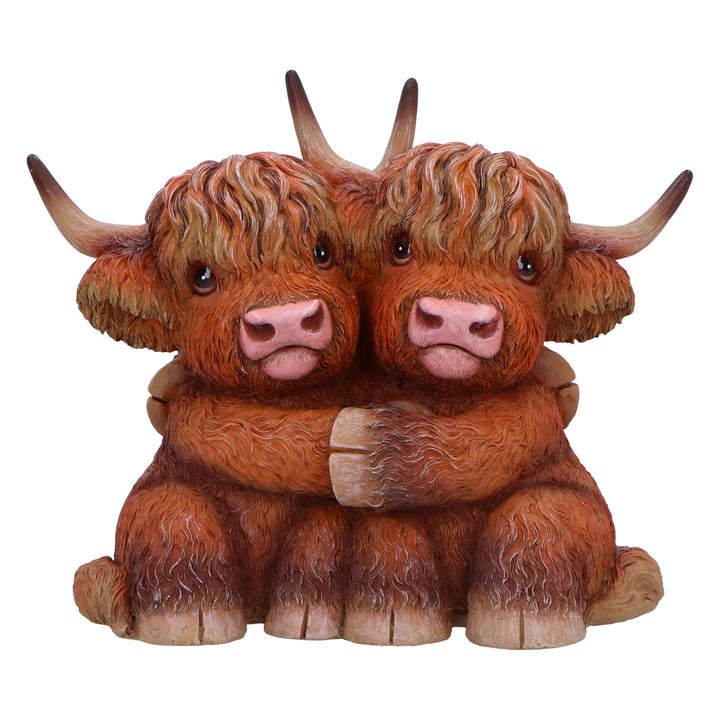 Highland Cow Hug Figurine 14.5cm