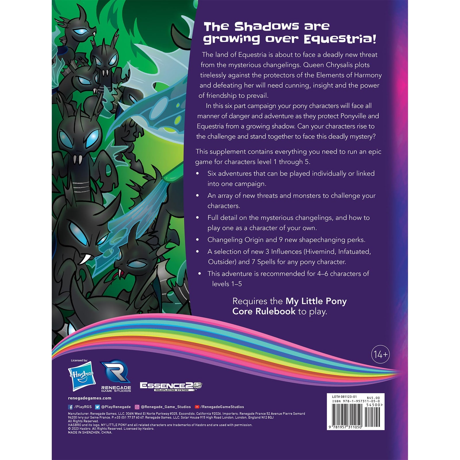 Renegade Game Studios: My Little Pony Roleplaying Game Dark Skies Over Equestria Adventure Series Book 2