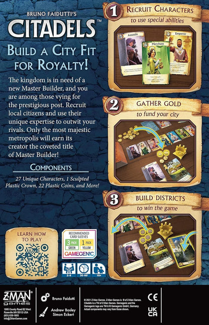 Citadels Revised Edition Strategy Card Game