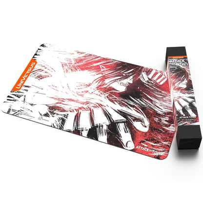UniVersus Attack on Titan: Battle for Humanity - Attack Titan Playmat - 24 x 14 Neoprene Mat, Tabletop Card Game Accessory, UVS Games, Licensed 4