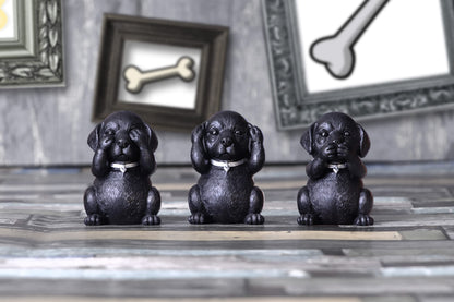Three Wise Labradors 8.5cm Resin Decoration Statue 7