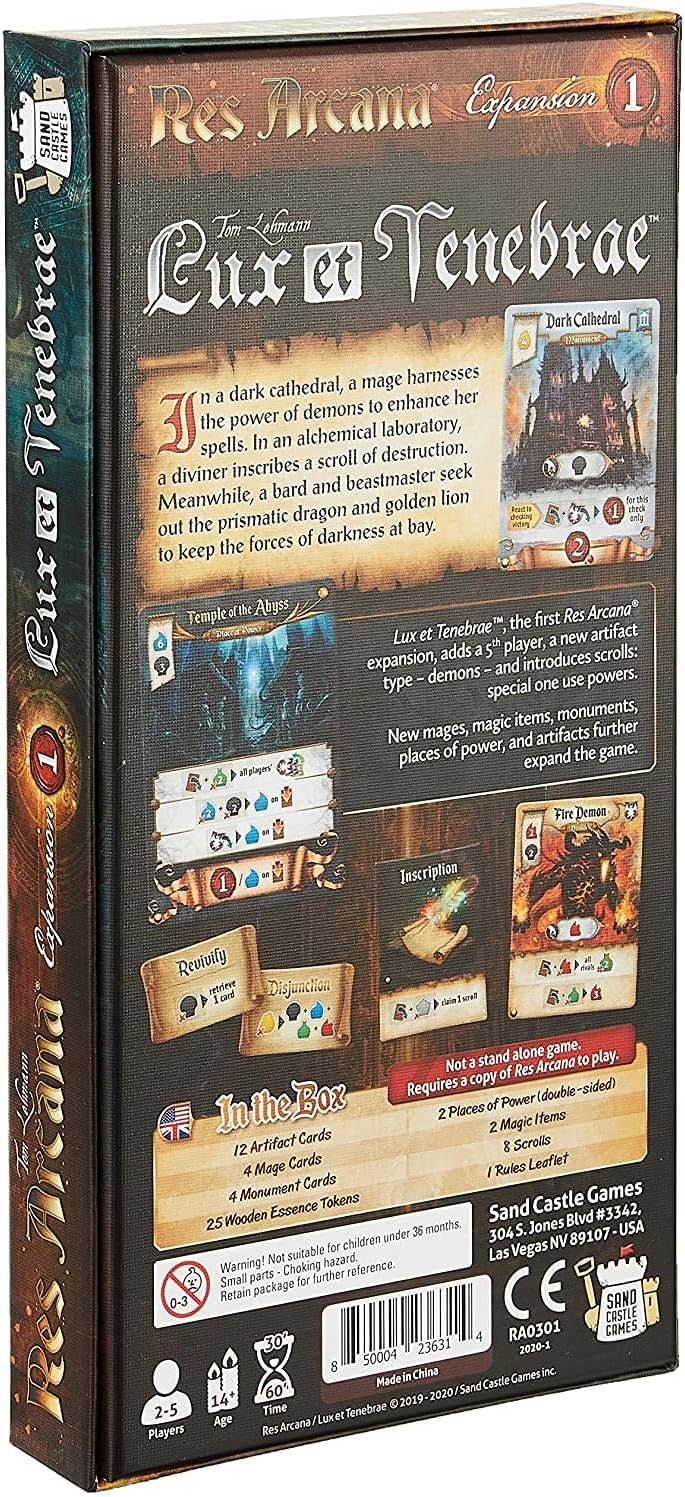 Lux and Tenebrae Res Arcana Board Game Expansion