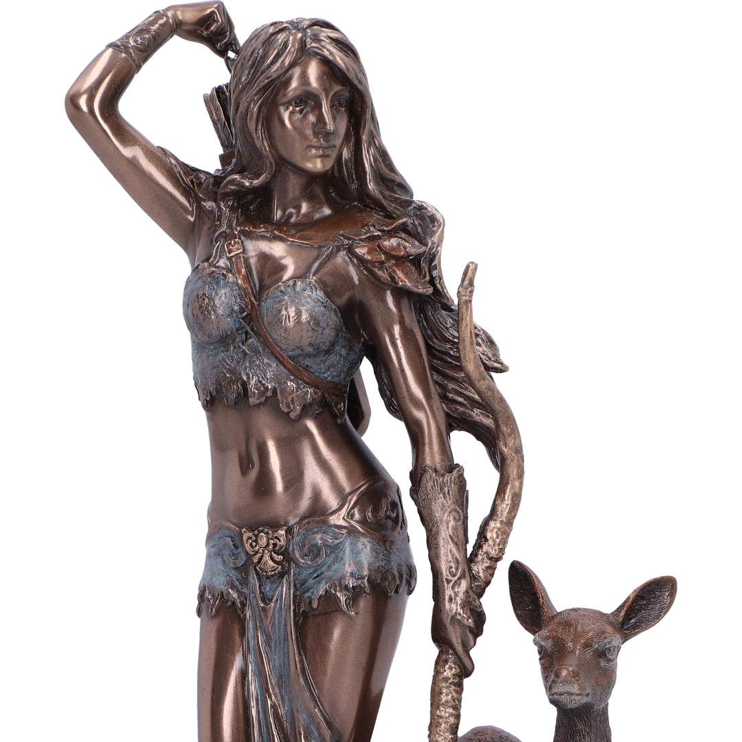 Artemis Greek Goddess of the Hunt Bronze Figurine