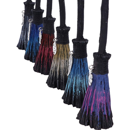 Set of Six Positivity Broomsticks with Silver Charms Positive Energy 20cm 5