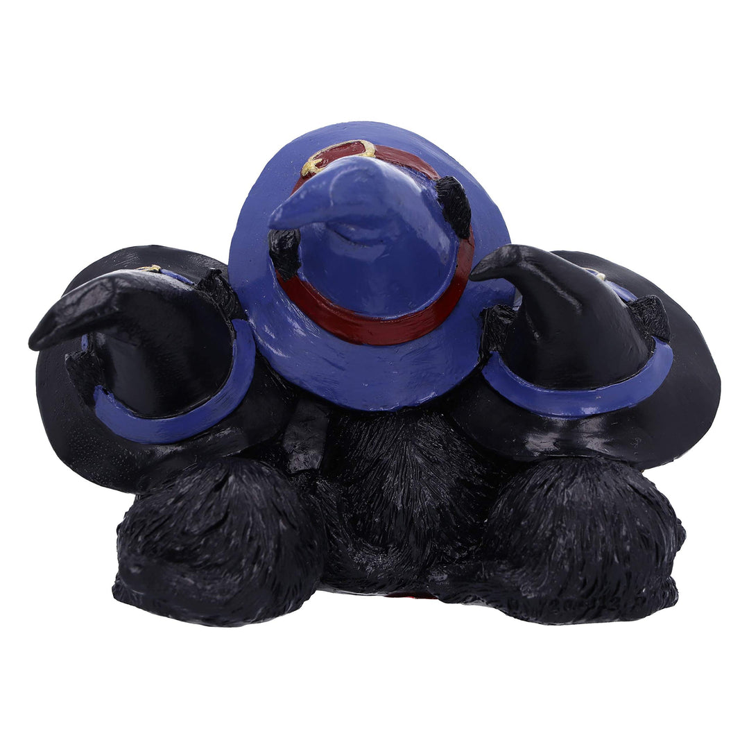 Familiar Felines Black Cats in Witches Hats Figurine 9.8cm