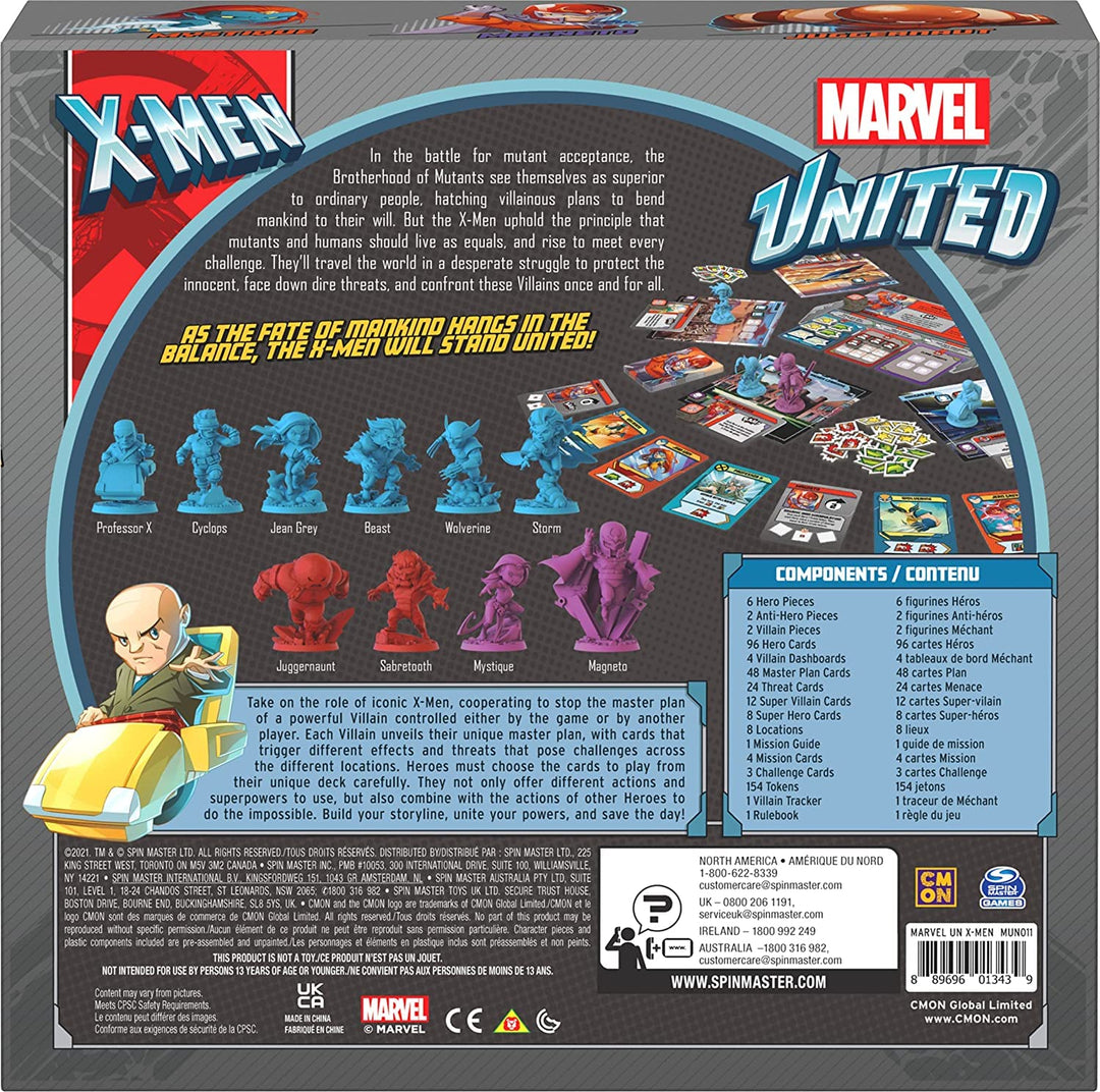 CMON CoolMiniOrNot | Marvel United: X-Men | Cooperative Board Game | Ages 14+ | 1-5 Players | 45 Minutes Playing Time