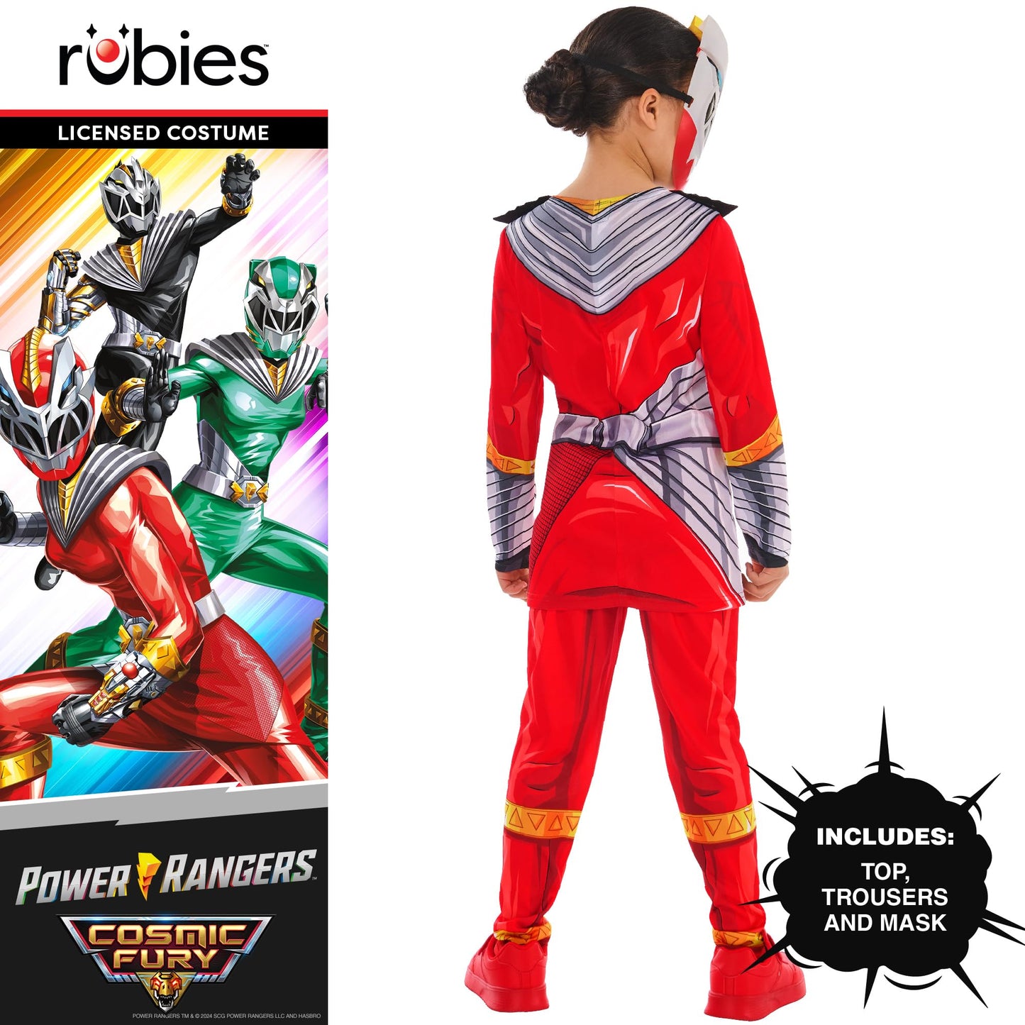 Cosmic Fury Red Power Ranger Kids Costume 6