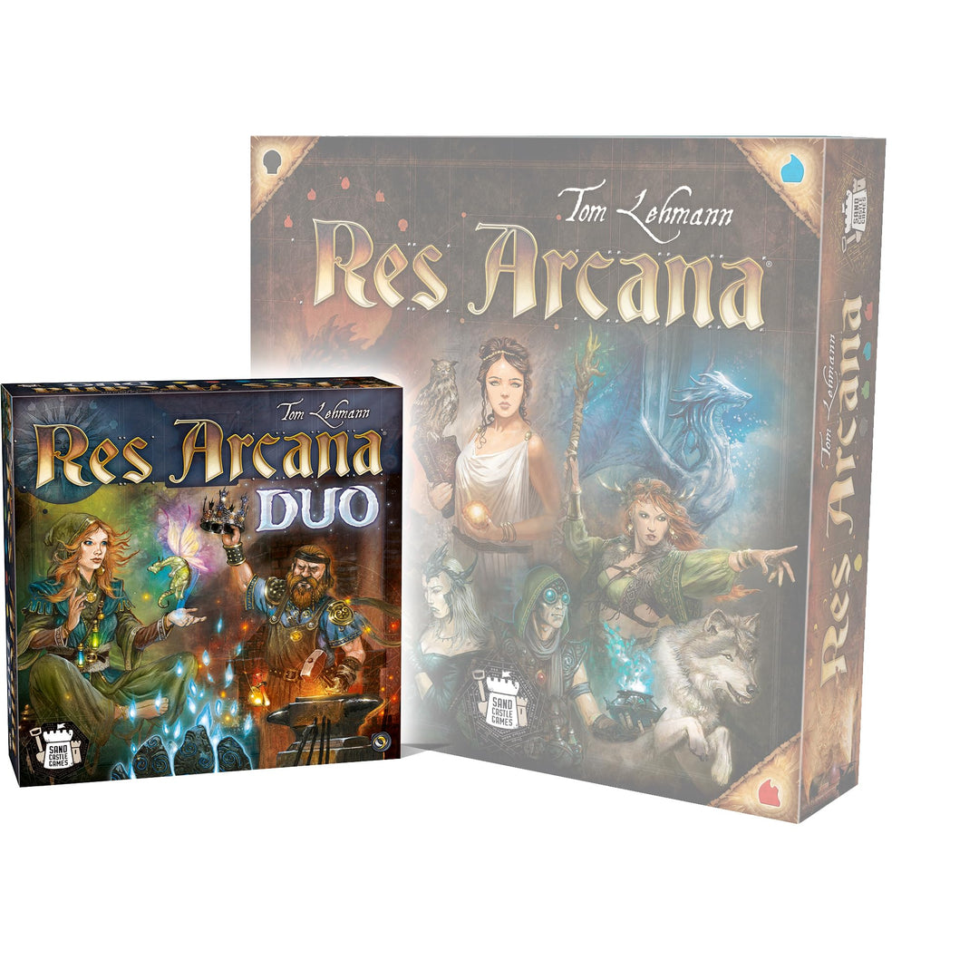 Res Arcana Duo Board Game - Strategic Two-Player Duel! Expandable Game System, Fantasy Adventure Game for Kids & Adults, Ages 14+, 2 Players, 20 Min Playtime, Made by Sand Castle Games