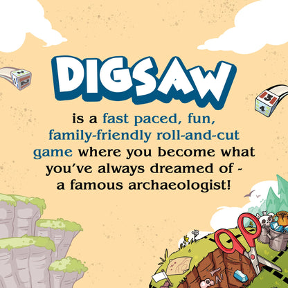 Stronghold Games Digsaw: Roll-and-Cut Archaeology Game - Fun Family Game for Ages 14+ - Plays in 25 Minutes - from The Makers of Terraforming Mars 2