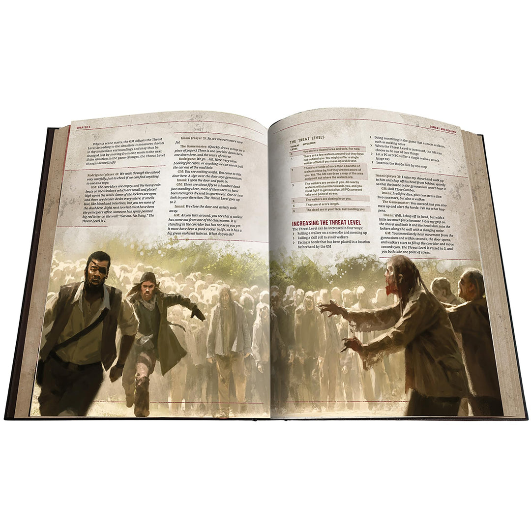 Free League Publishing The Walking Dead Universe RPG Core Rules, Fantasy Horror Adventure Roleplaying, Hardback RPG Book, Adults, Teens Ages 16+