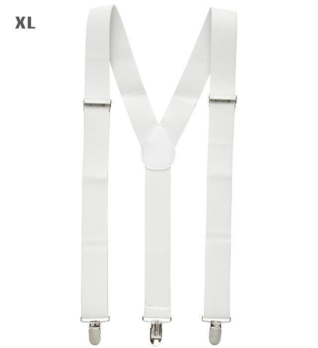 White Braces  Extra Long Up To 115-120 Cm 