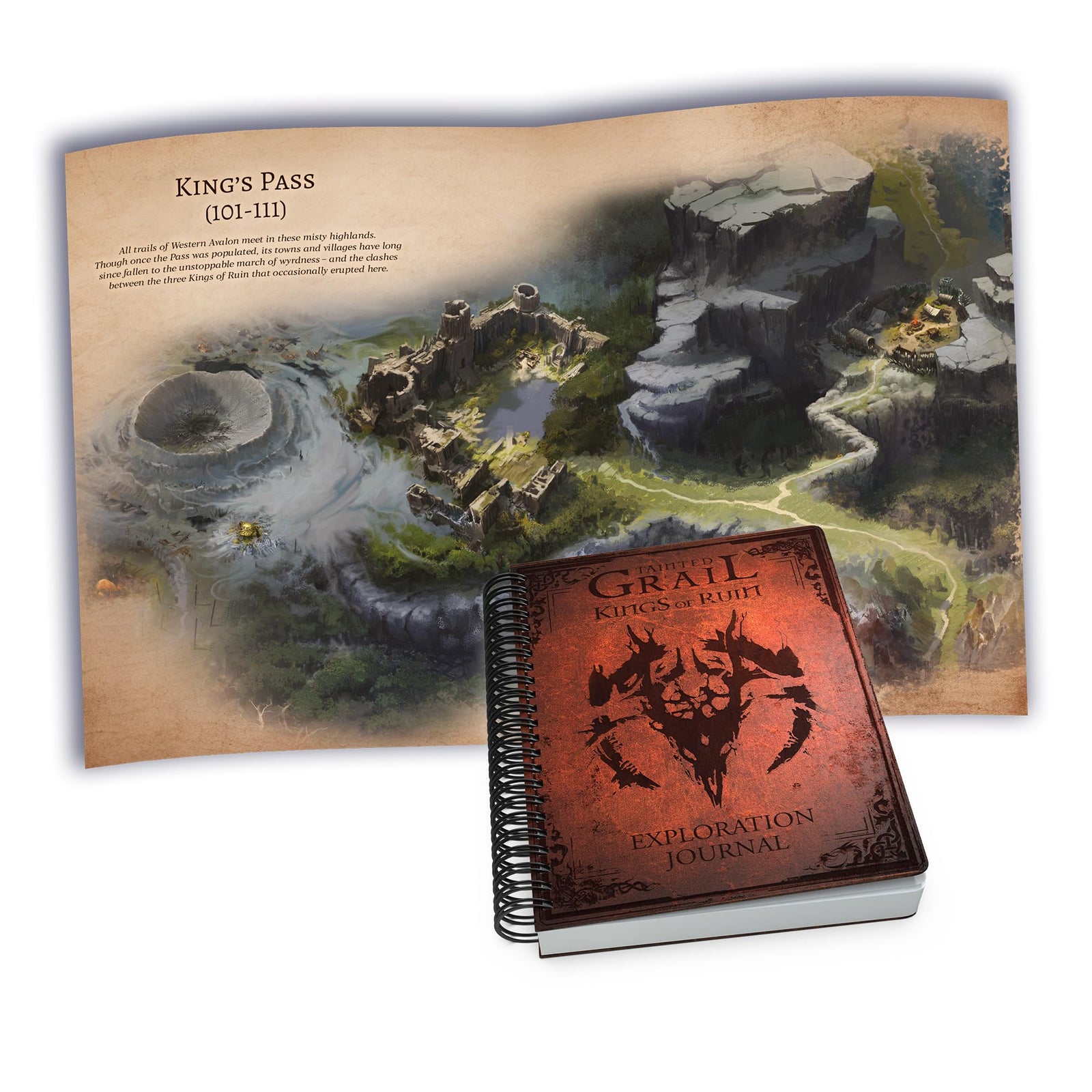 Awaken Realms Tainted Grail: Kings of Ruin Deluxe Journal - Premium Leather-Like Exploration Journal & Artbook with Beautiful Embossing - 380+ Pages! Ages 14+, 1-4 Players, 2-3 Hour Playtime 2