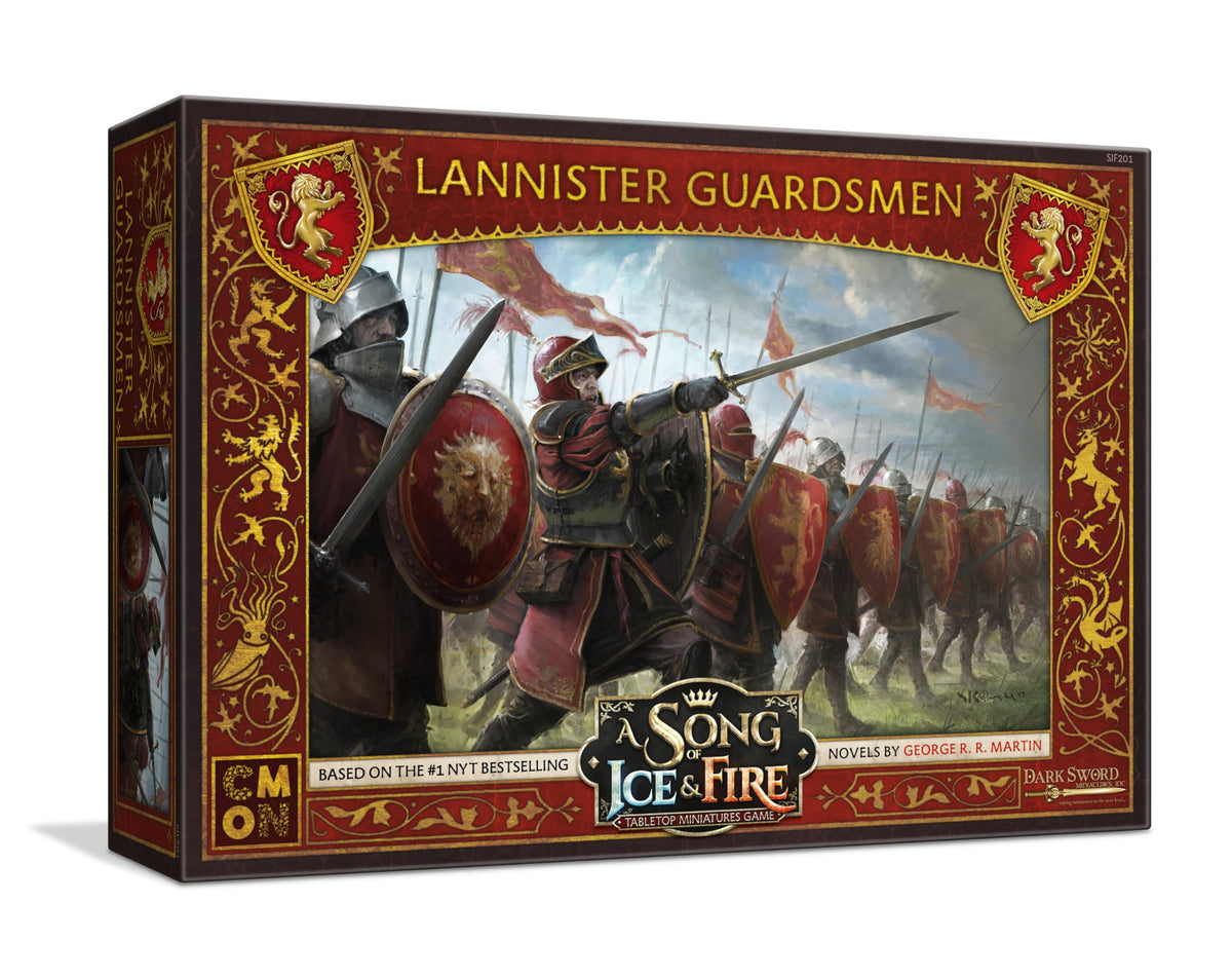CMON A Song of Ice and Fire Tabletop Miniatures Game Lannister Guardsmen Unit Box - Bolster Your Army with Loyal Soldiers! Strategy Game for Adults, Ages 14+, 2+ Players, 45-60 Min Playtime, CMON 1