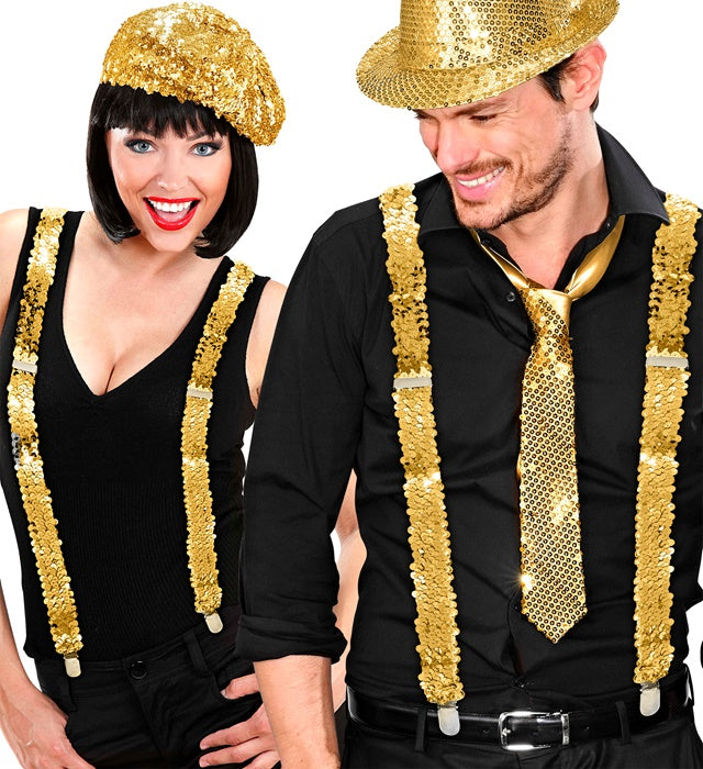 Gold Sequin Braces
