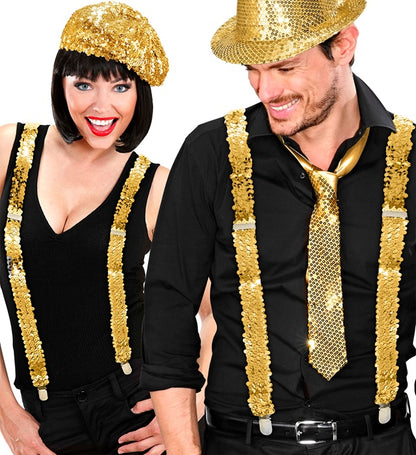 Gold Sequin Braces