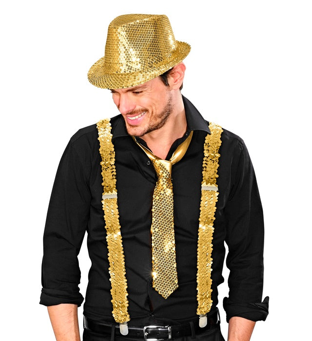 Gold Sequin Braces