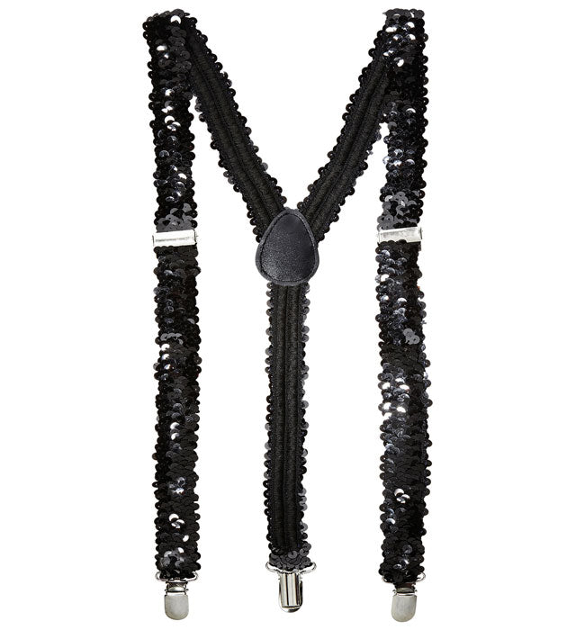 Black Sequin Braces