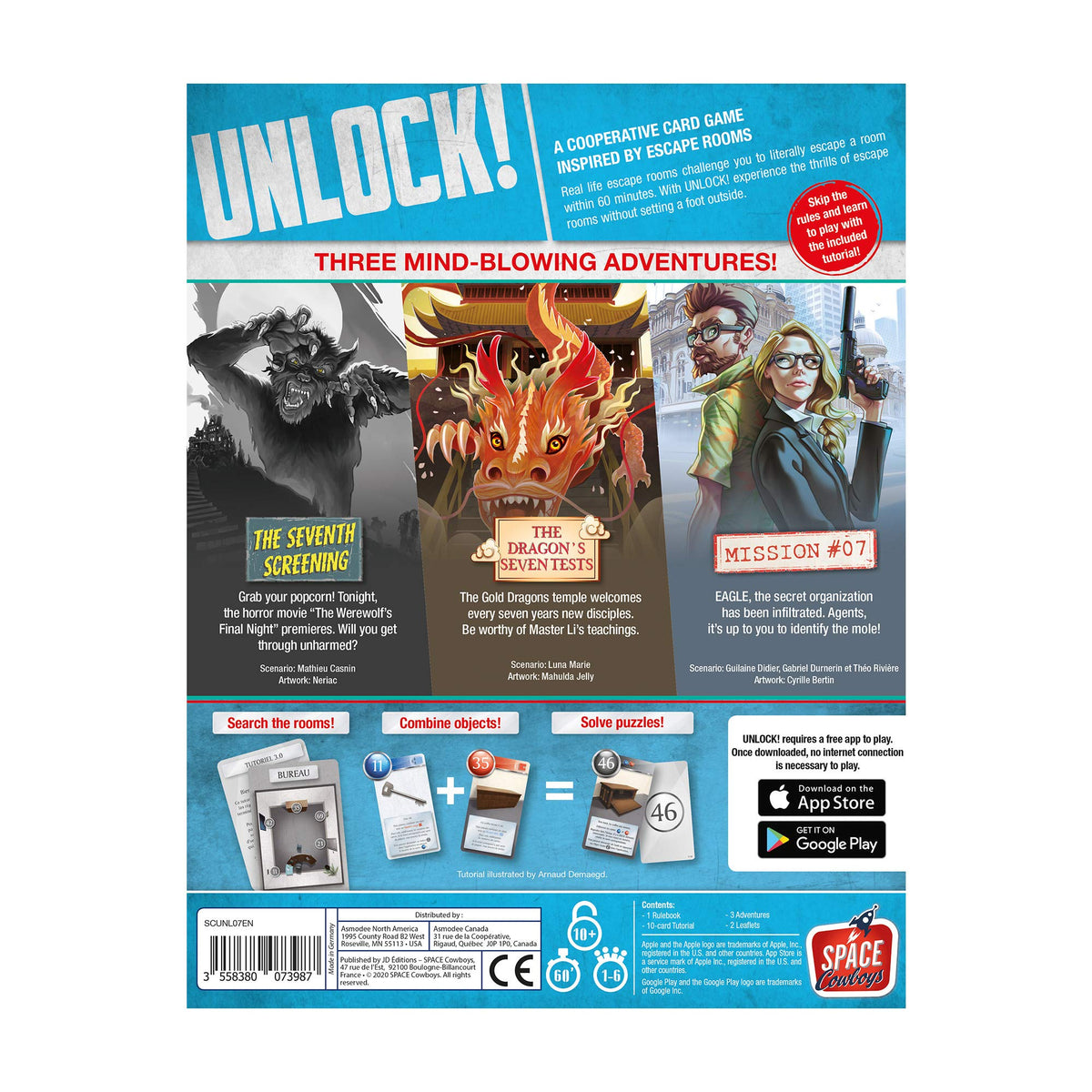 Unlock 7 Epic Adventures Board Game by Space Cowboys 3