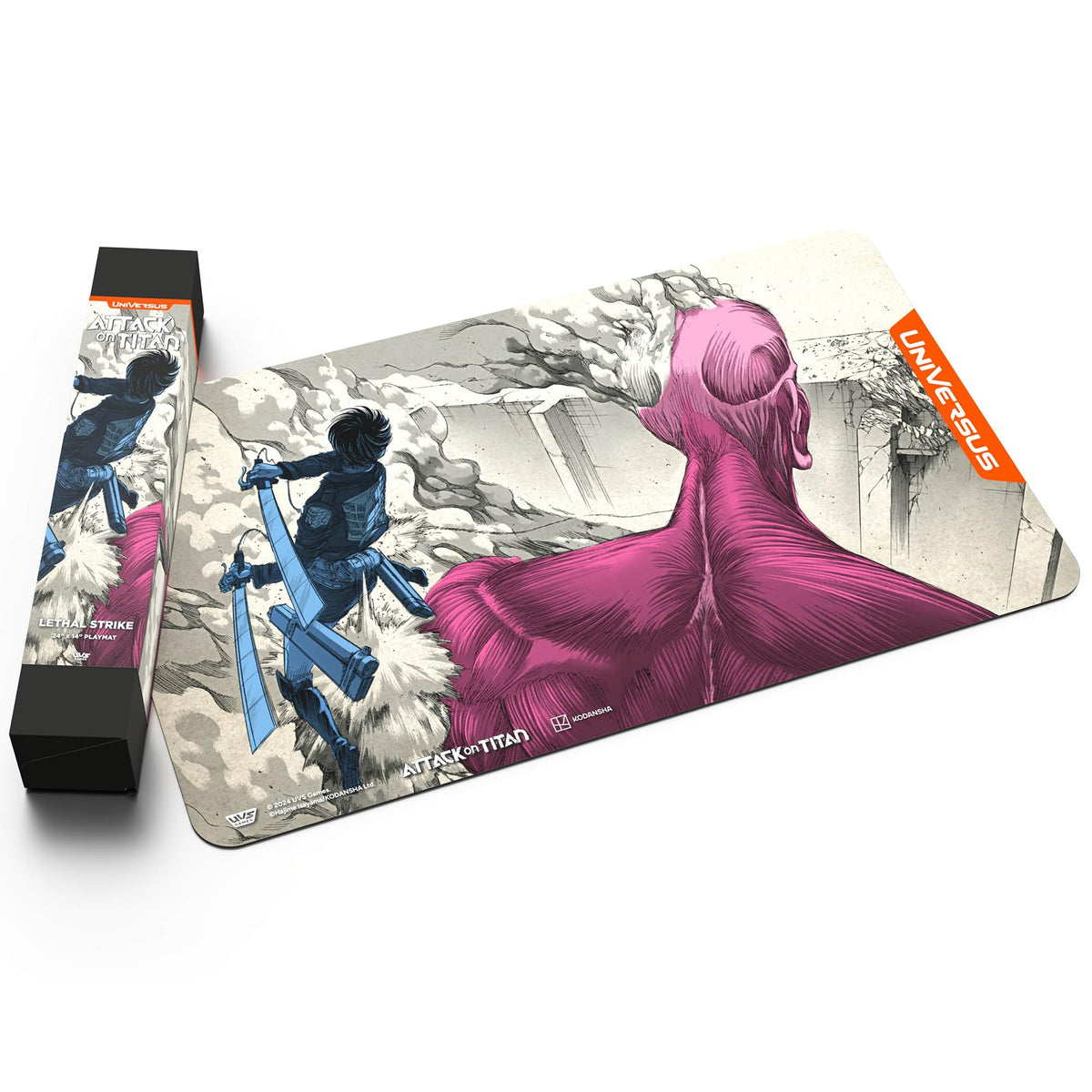 UniVersus: Attack on Titan: Origins of Power - Lethal Strike Playmat - 24 x 14 Neoprene Mat, Tabletop Card Game Accessory, UVS Games, Licensed 3