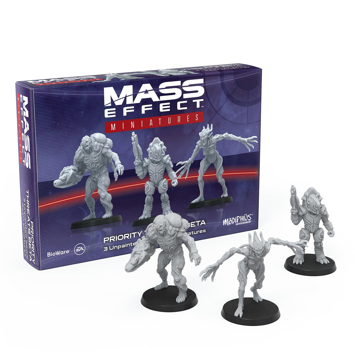 Mass Effect Priority Threats Beta Resin Collectors Miniature Set - Upgrade Your Game with Tabletop Miniatures! Ages 14+, 1-4 Players, 45-90 Min Playtime, Made by Modiphius Entertainment 1