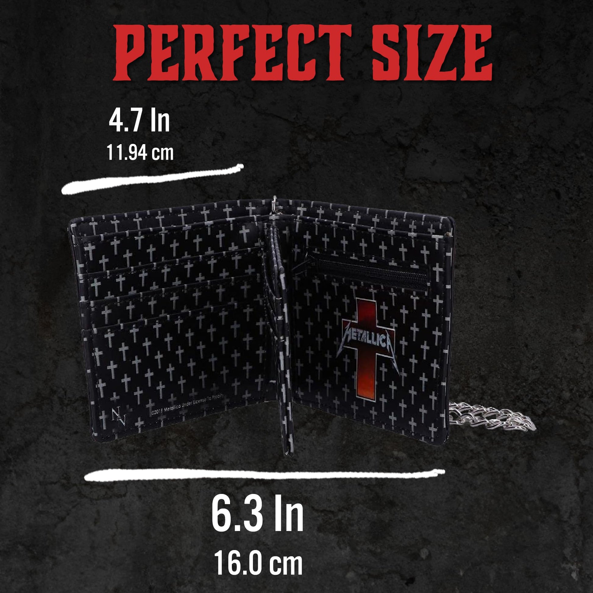Metallica Master of Puppets Album Wallet with Chain Officially Licensed 10