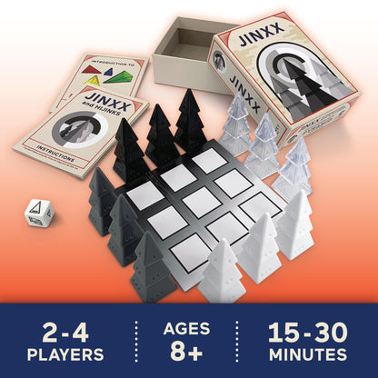 Looney Labs Jinxx Pyramid Board Game - Simple Rules with Stacks of Strategy!, Gray 2