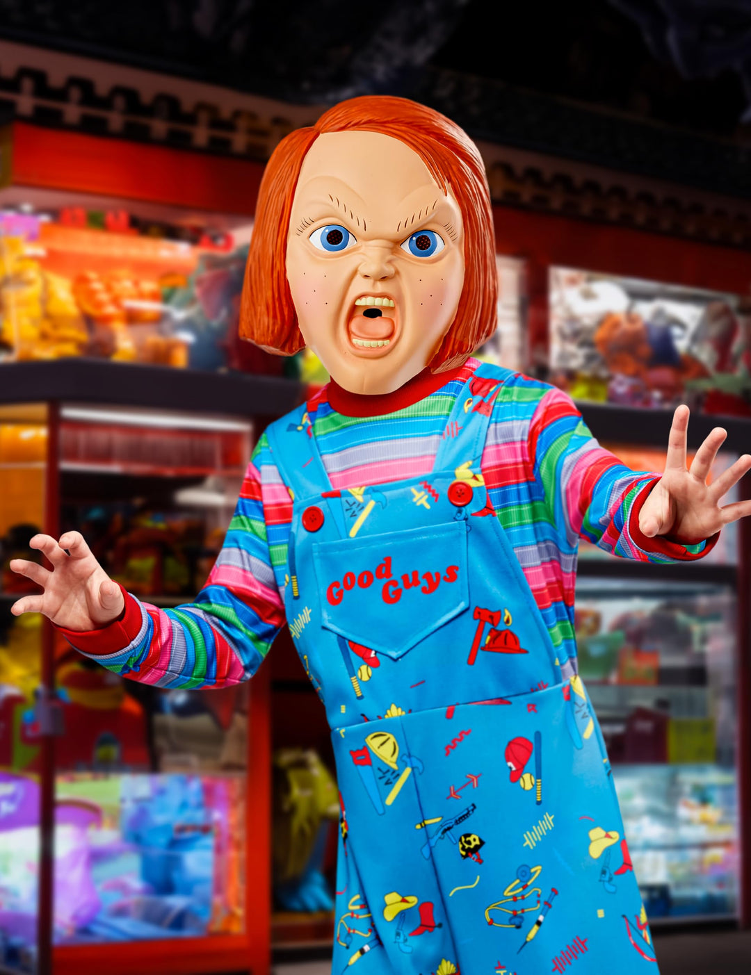 Childs Play 2 Chucky Costume Jumpsuit and Mask for Kids