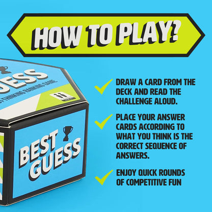 Ginger Fox - Best Guess Quick-Thinking Card Game. Card Games for Adults and Kids Aged 8+ Years. Cute Travel Sized Fun Card Games for Family Game Nights, Parties and More 6