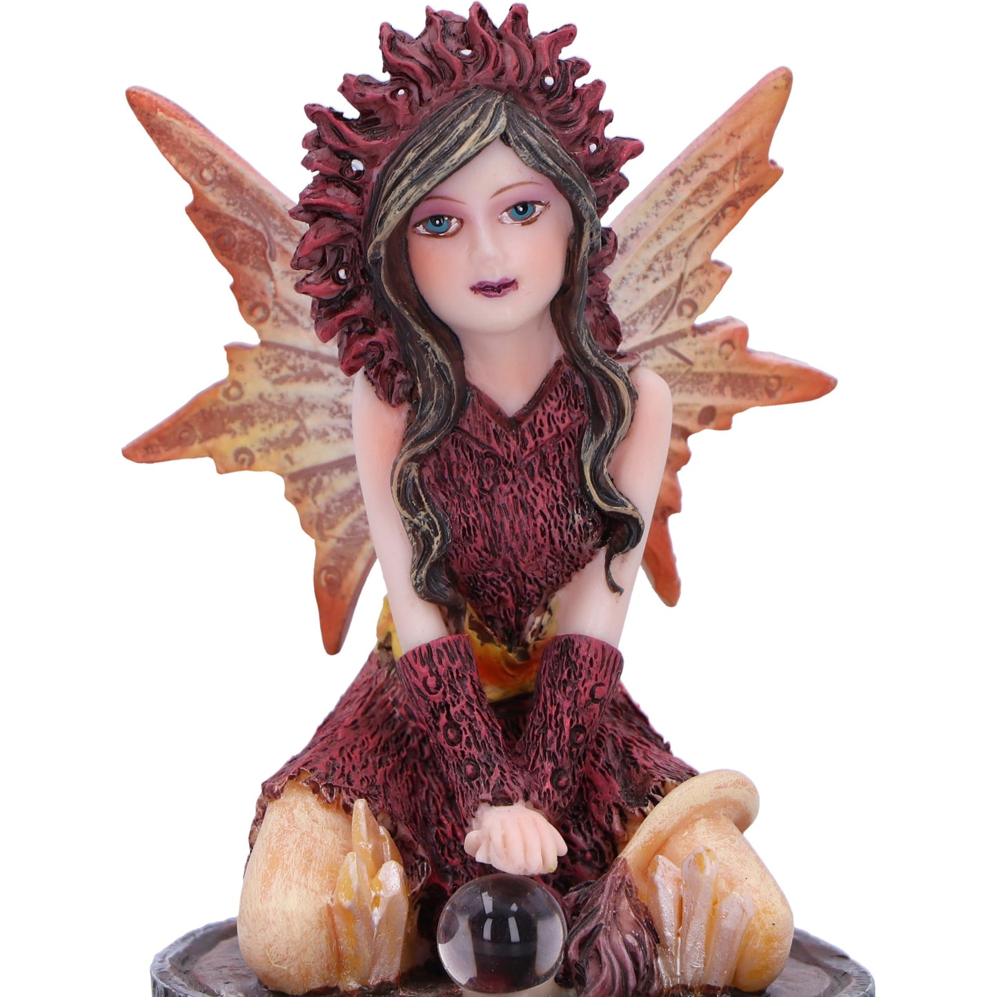 Poppy Red Crystal Fairy Figurine 9.5cm 3