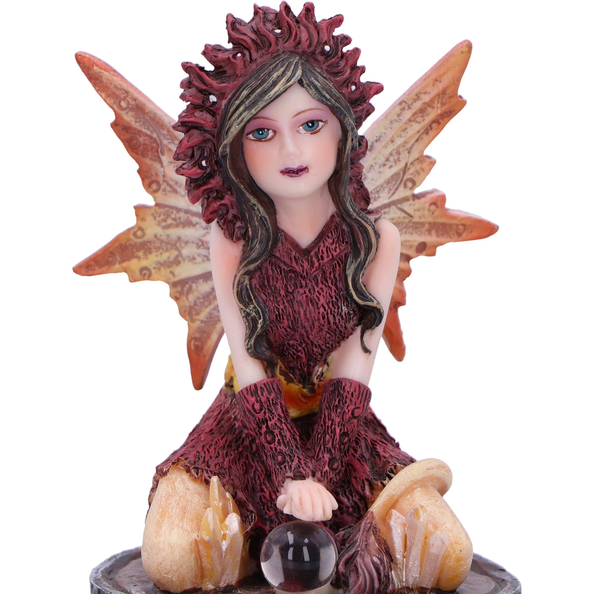 Poppy Red Crystal Fairy Figurine 9.5cm 3