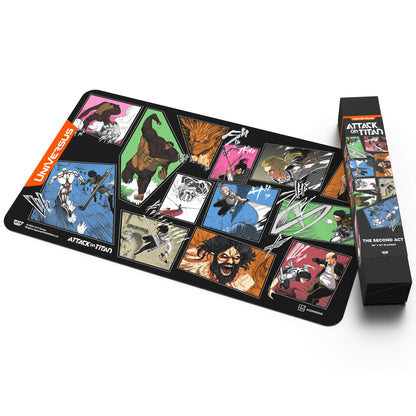 UniVersus: Attack on Titan: Origins of Power - The Second Act Playmat - 24 x 14 Neoprene Mat, Tabletop Card Game Accessory, UVS Games, Licensed 4